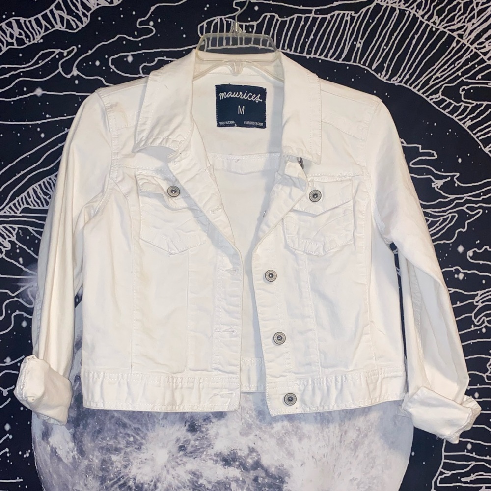White Maurices Jean Jacket size M